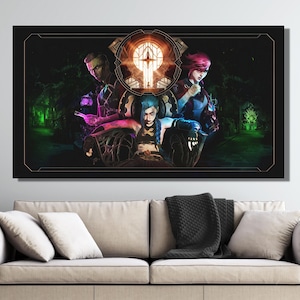 LoL Arcane Jinx Poster, League Of Legends Poster, LoL Arcane Jinx Wall Art, LoL Jinx Canvas, LoL Arcane Jinx Print, LoL Arcane Movie Posters