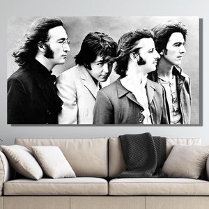 The Beatles Poster Wall Art, Recording Studio Wall Art, The Beatles Print, Beatles Music Group Canvas, Art Rock and Pop Rock Music Poster