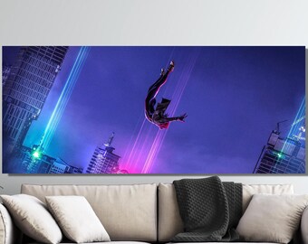 Spiderman-filmposters Spiderman-filmcanvas Spiderman-filmmuurkunst, poster Spiderman-film, Miles Morales-posters, Miles Morales-canvas