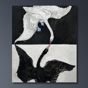 Hilma af Klint The Swan Oil Painting Print Canvas Wall Arts, Hilma af Klint Poster, Hilma af Klint Artwork Paintings, Hilma Art Reproduction