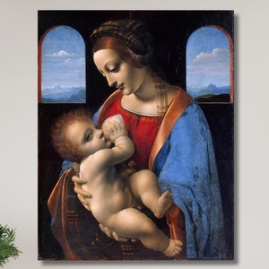 Leonardo Da Vinci Madonna Litta Painting Wall Art, Leonardo Da Vinci Exhibition, Leonardo Da Vinci Artwork, Leonardo Da Vinci Oil Painting
