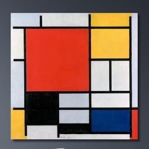 Piet Mondrian Place de la Concorde Painting Poster, Neoplasticism Geometric Vintage Poster, Piet Mondrian Exhibition, Piet Mondrian Wall Art