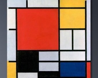 Piet Mondrian Place de la Concorde Malarstwo Plakat, Neoplastycyzm Geometryczny Vintage Plakat, Wystawa Piet Mondrian, Sztuka Ścienna Piet Mondrian
