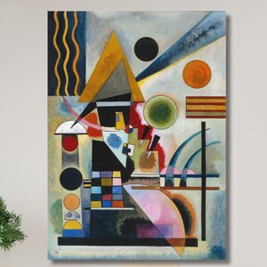 Wassily Kandinsky Yellow Red Blue Oil Painting Print, Wassily Kandinsky Artwork Print, Wassily Kandinsky Exhibition Print Canvas Wall Art