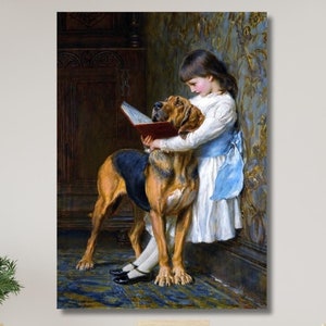 Briton Riviere Compulsory Education (1887) Oil Painting Prints, Briton Riviere Canvas, Briton Riviere Artwork, Briton Riviere Wall Art Print