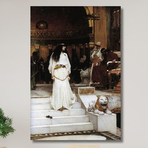 John William Waterhouse Mariamne Leaving The Judgement Seat of Herod Oil Painting Print,John William Waterhouse Artworks Exhibition Wall Art