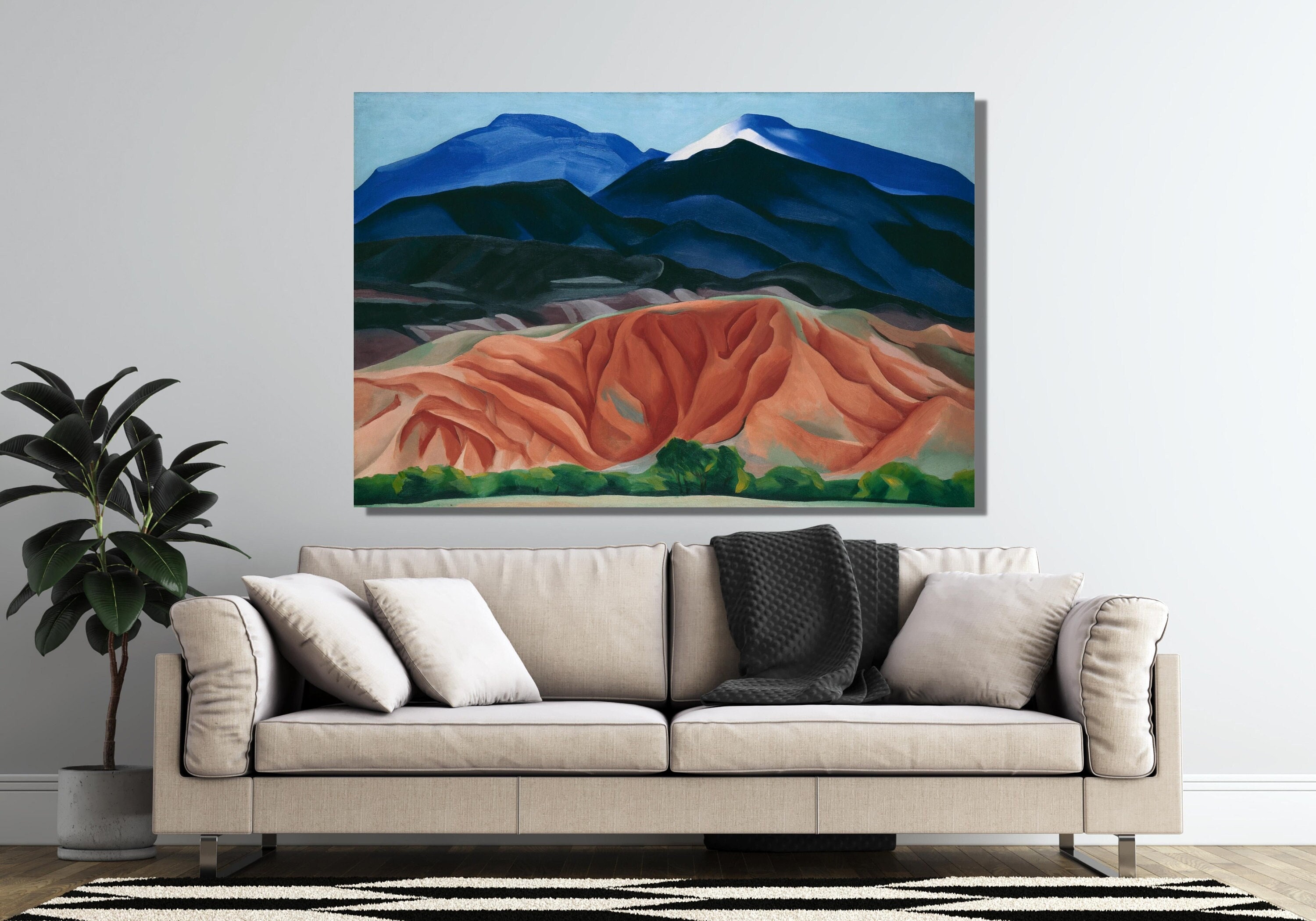 Georgia O'keeffe the Mountains Workart Paintings Print Art