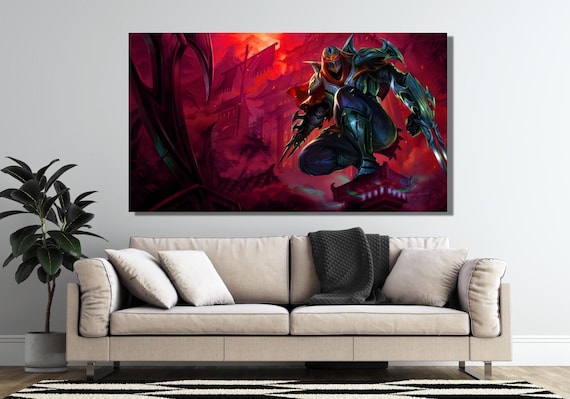 Lol Zed Canvas Wall Arts, Lol Zed Print, Zed Poster, League of