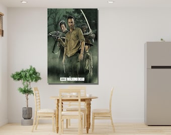 Poster del film The Walking Dead, decorazioni murali di The Walking Dead, tele del film, quadri su tela di The Walking Dead, arte su tela di The Walking Dead