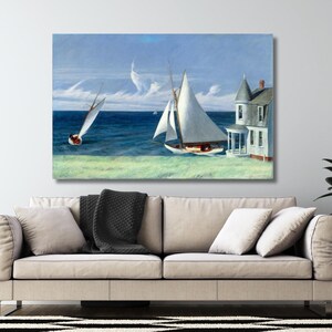 Edward Hopper The Lee Shore 1941 Painting Print Wall Art, Edward Hooper Oil Painting, The Lee Shore Edward Hopper Artwork Poster Wall Art