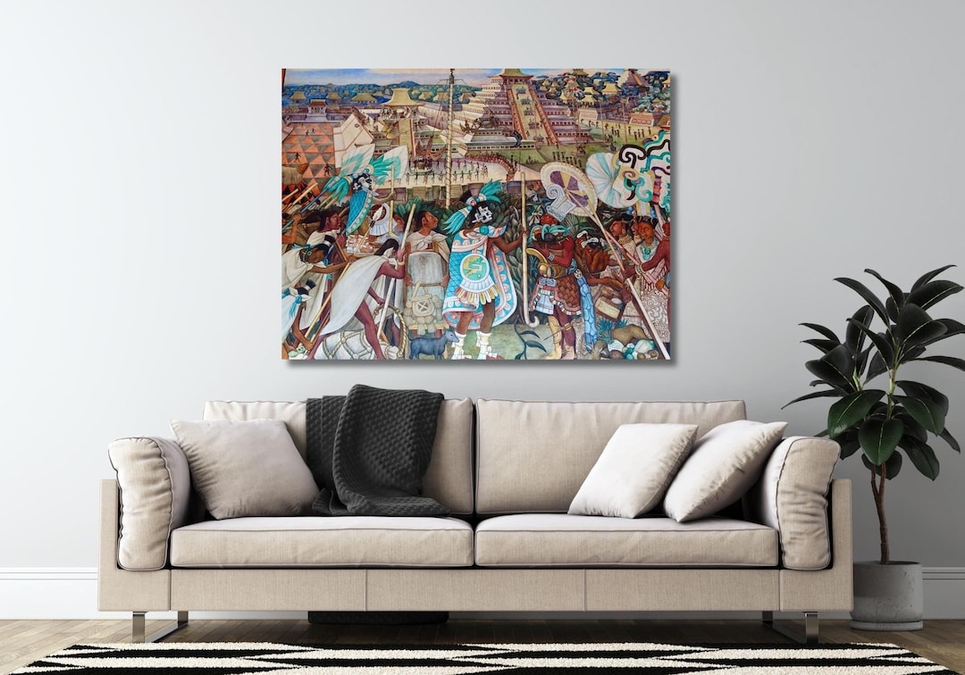 Diego Rivera Totonac Civilization 1950 Street Painting Print