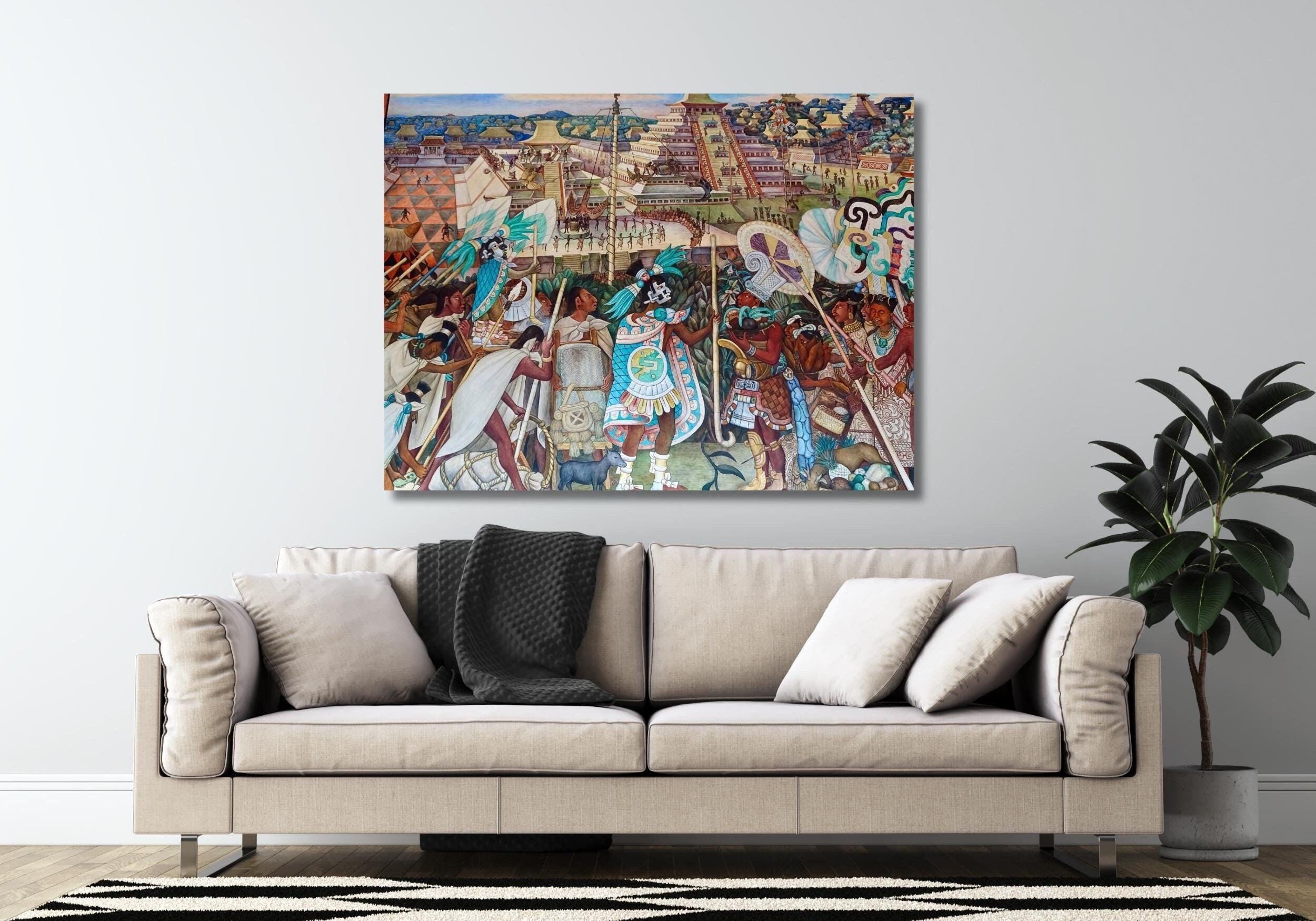 Diego Rivera Totonac Civilization 1950 Street Painting Print