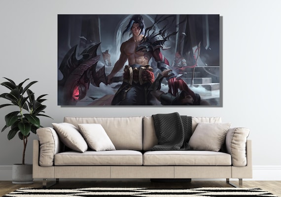 LOL Kayn Poster Print, Kayn Canvas Wall Art Poster League of