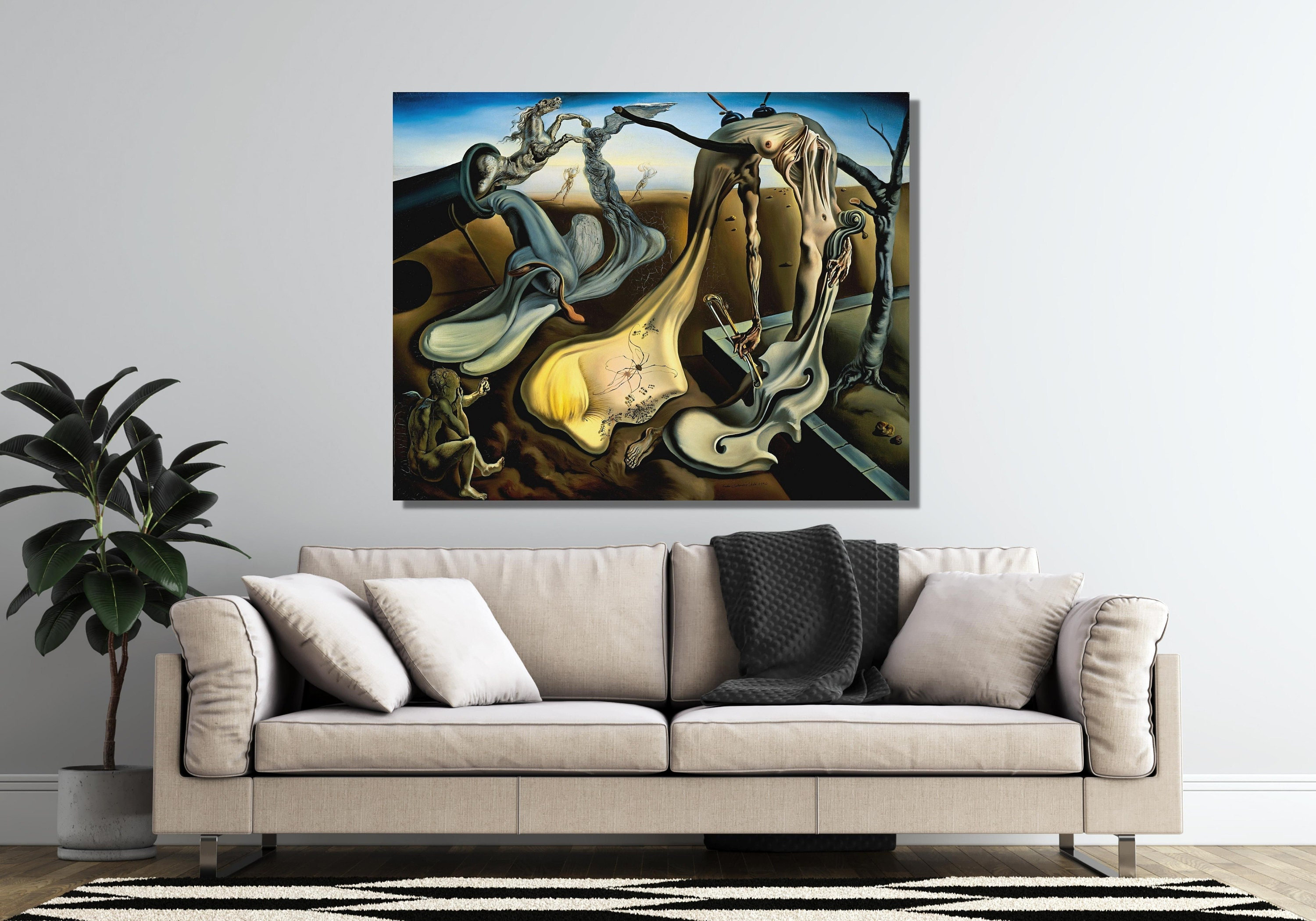 サルバドール・ダリ「夕べの希望のダディ・ロングレッグス」油絵