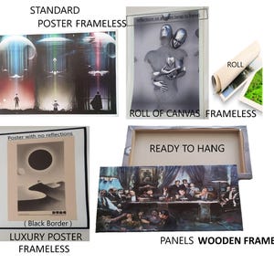 a bunch of different posters with names on them