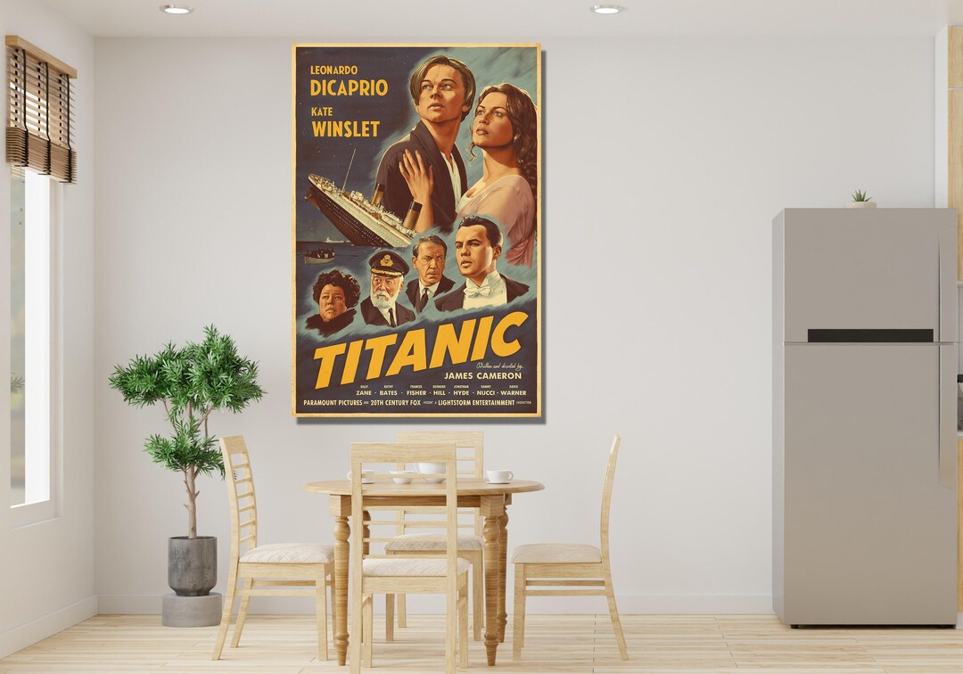 Titanic Movie Posters Print, Titanic Movie Canvas Wall Art, Titanic