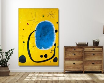 ジョアン・ミロ「青空の黄金」油絵プリント、ジョアン・ミロ作品