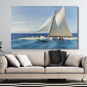 Schilderij/muurdecoratie met Edward Hopper in zeilsportthema, poster van Edward Hopper, canvasprint van Edward Hopper in zeilsportthema, reproductie van een muurdecoratie