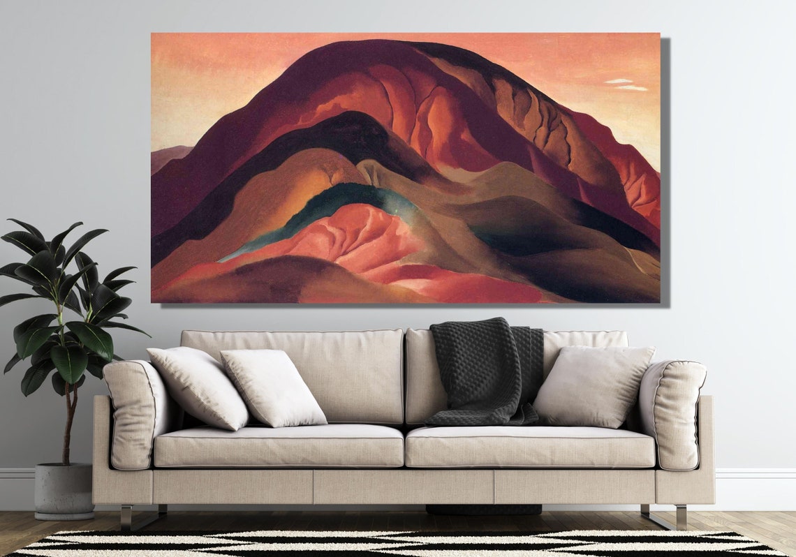 Georgia O'keefe Print, Georgia Okeeffe Mountain,o'keeffe Canvas ...
