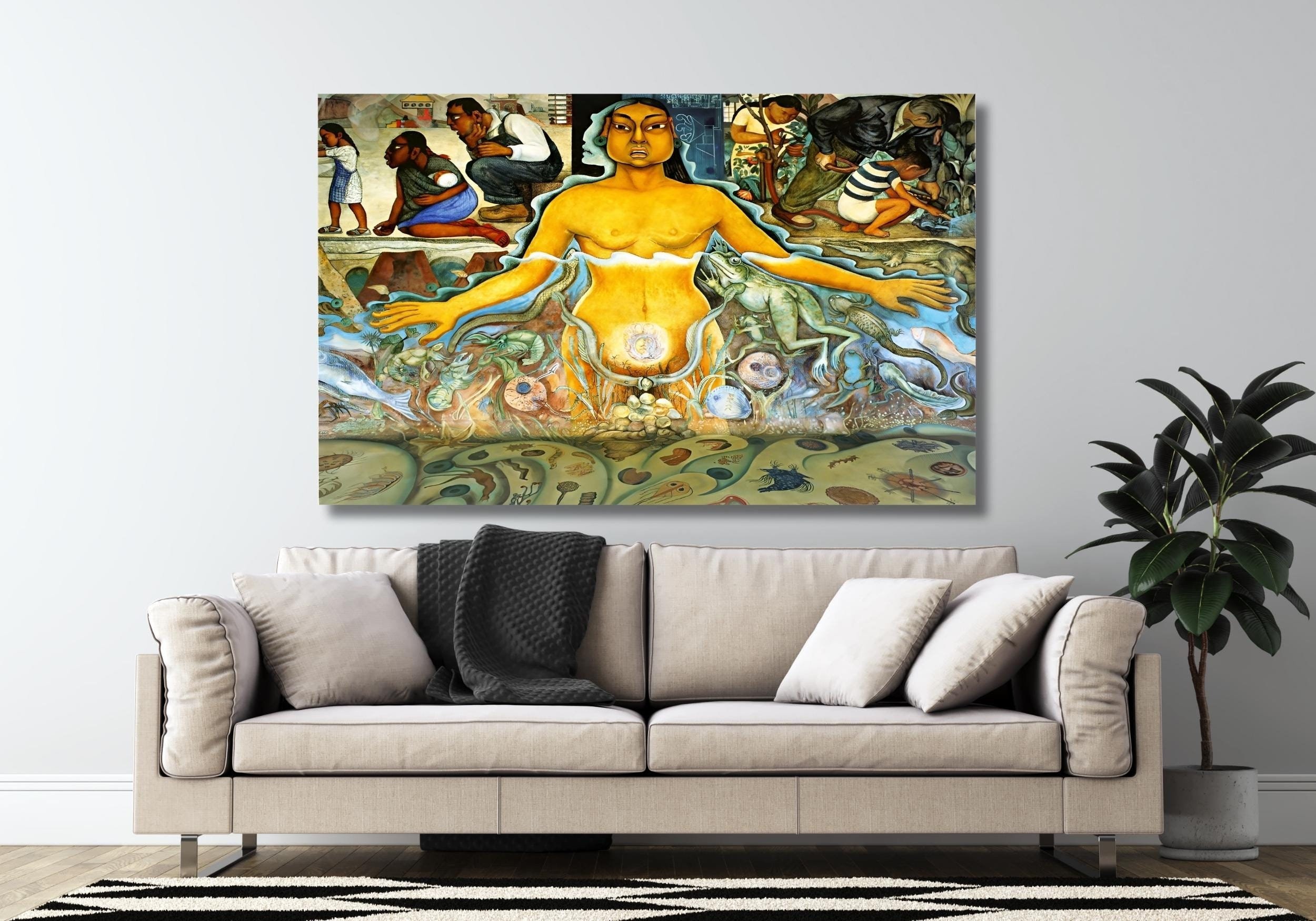 Diego Rivera Figure Symbolizing the Asiatic Race Paintings Print