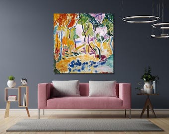 Henri Matisse The Joy of Life (study) 1905 Oil Painting Wall Art, Henri Matisse Canvas, Henri Matisse Print, Henri Matisse Kubizm Wall Decor