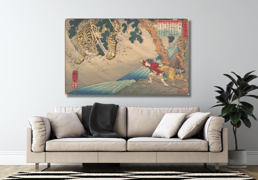 Utagawa Kuniyoshi Japanese Warriors Painting, Utagawa Kuniyoshi Wall ...