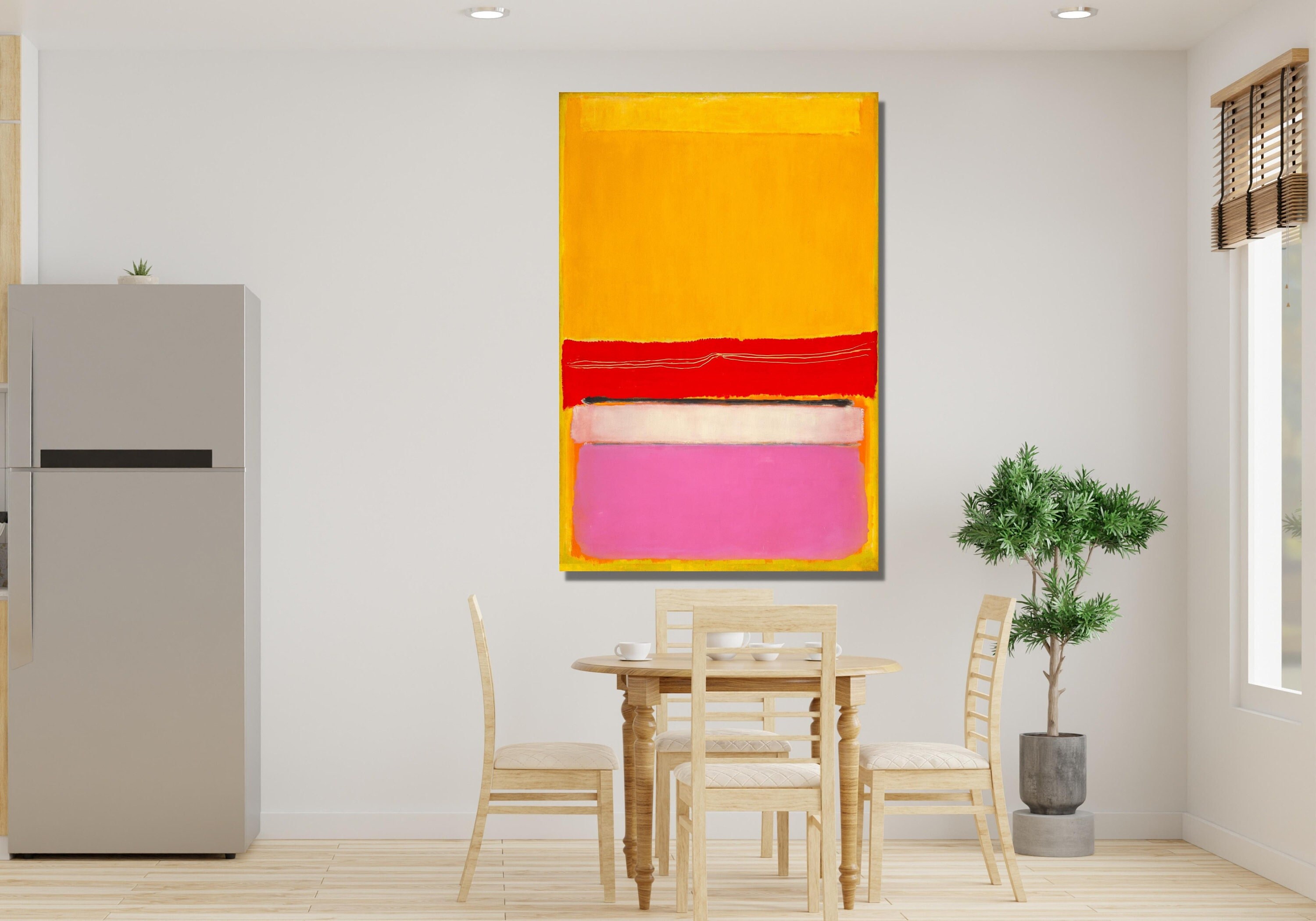 Mark Rothko Pink and Yellow and Red Poster Print Reproduction