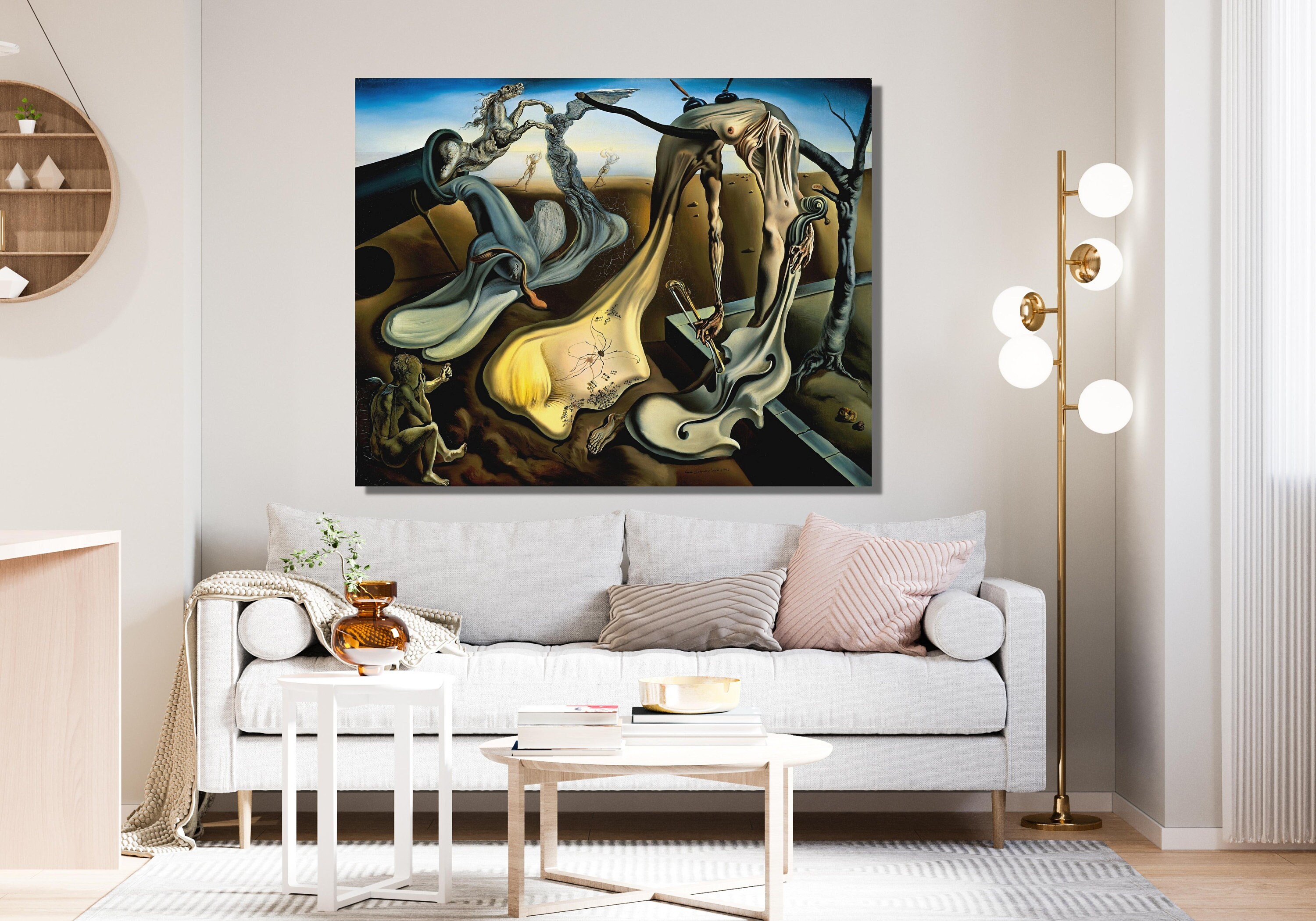 サルバドール・ダリ「夕べの希望のダディ・ロングレッグス」油絵