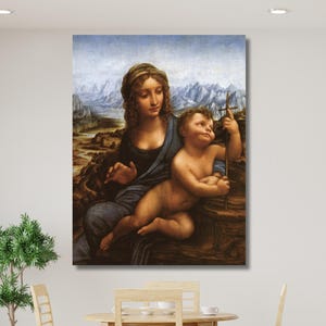 Madonna of the Yarnwinder by Leonardo Da Vinci Painting, Leonardo Da Vinci Exhibition, Leonardo Da Vinci Artwork, Leonardo Da Vinci Wall Art