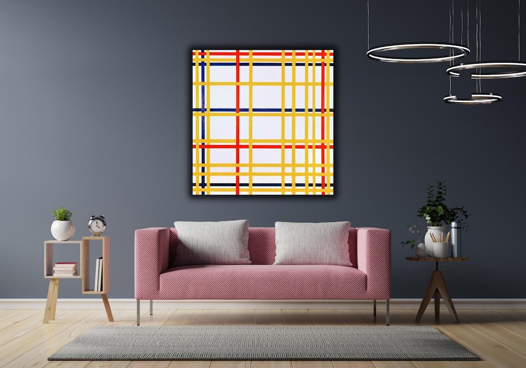 油絵　絵画　ピエト・モンドリアン　アート ピエト モンドリアン コンポジション イエロー ブルー レッド 絵画