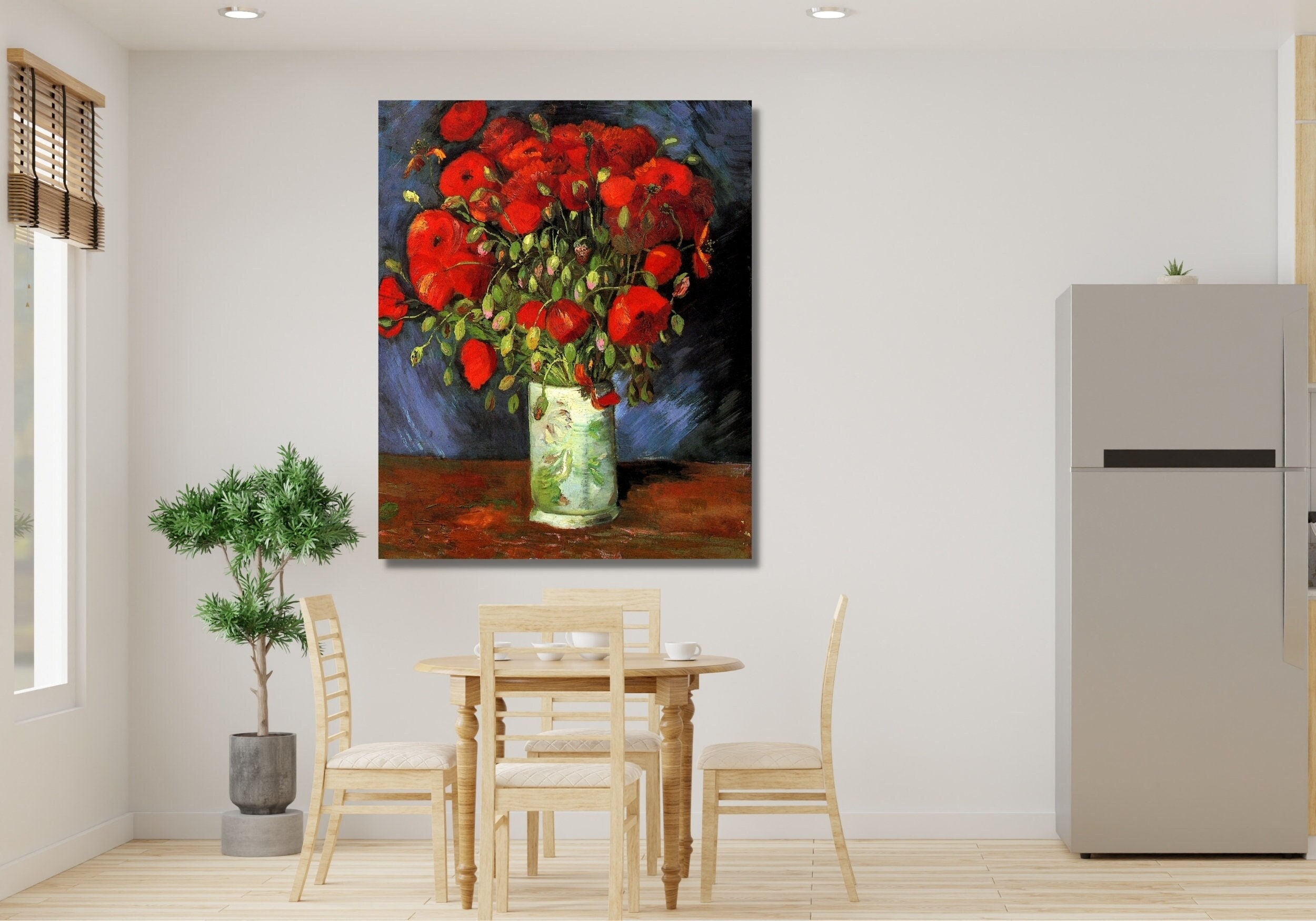 ヴィンセント ヴァン ゴッホの花瓶の中の赤い花の絵画、ヴィンセント