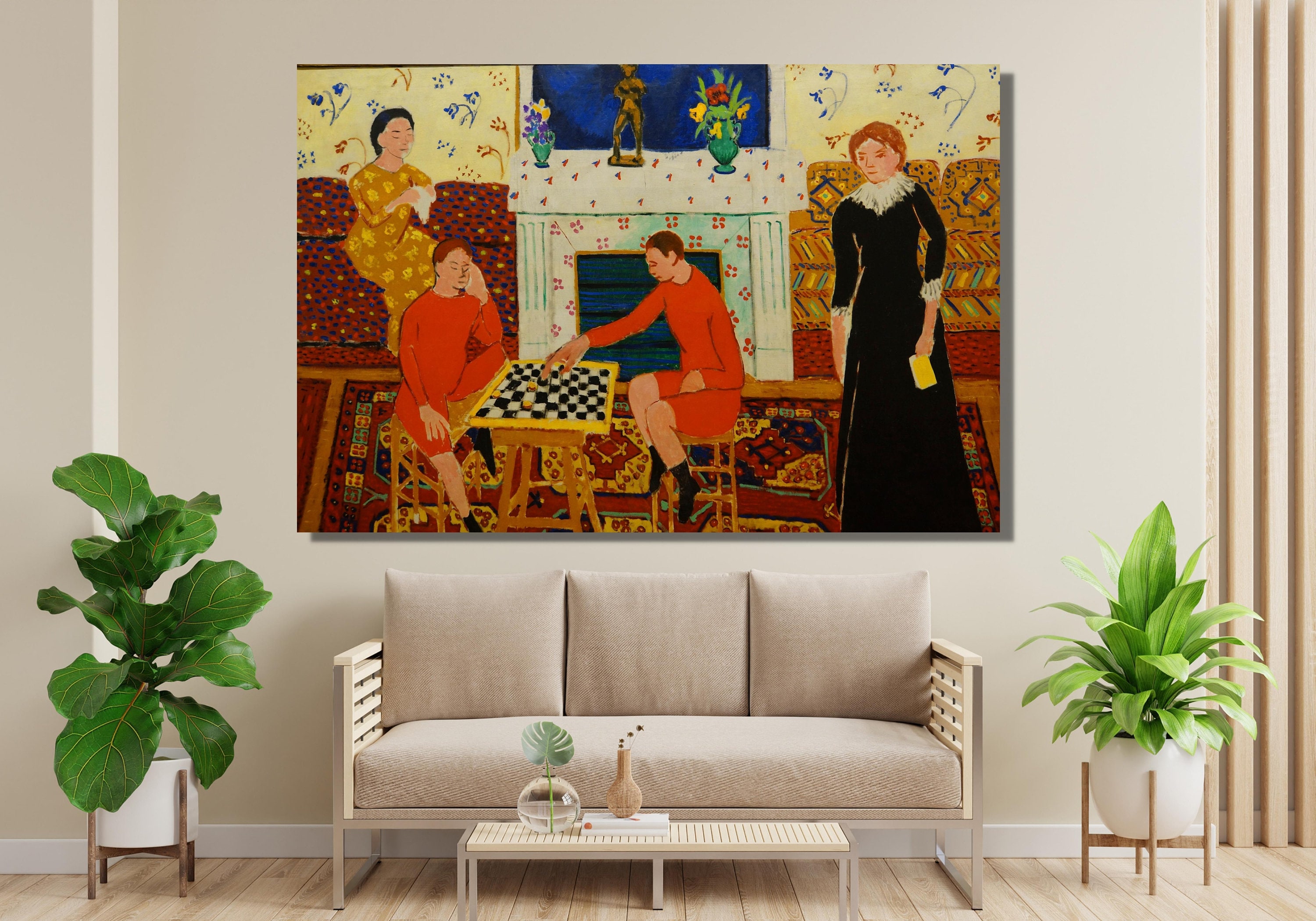 アンリ・マティス「芸術家の家族」油絵版画、アンリ・マティスの壁画