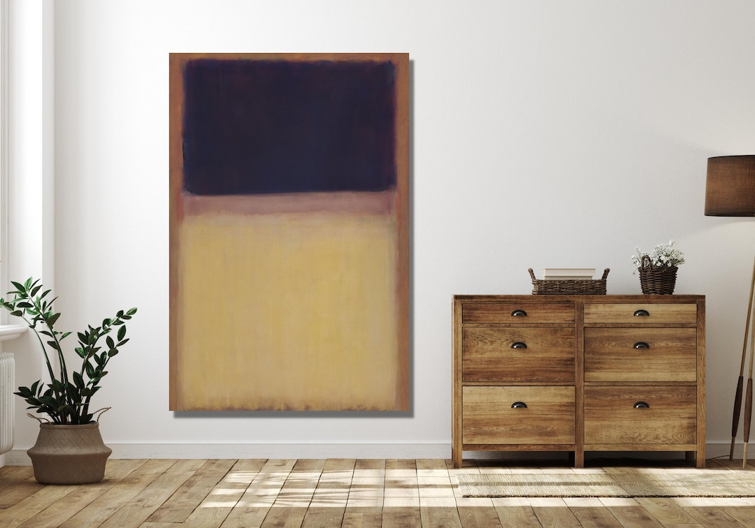 Mark Rothko Brown and Navy Blue Print Art Reproduction Rothko ...