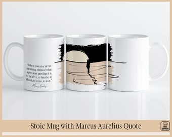 Marcus Aurelius Quote Coffee Mug: Stoic Philosophy Gift