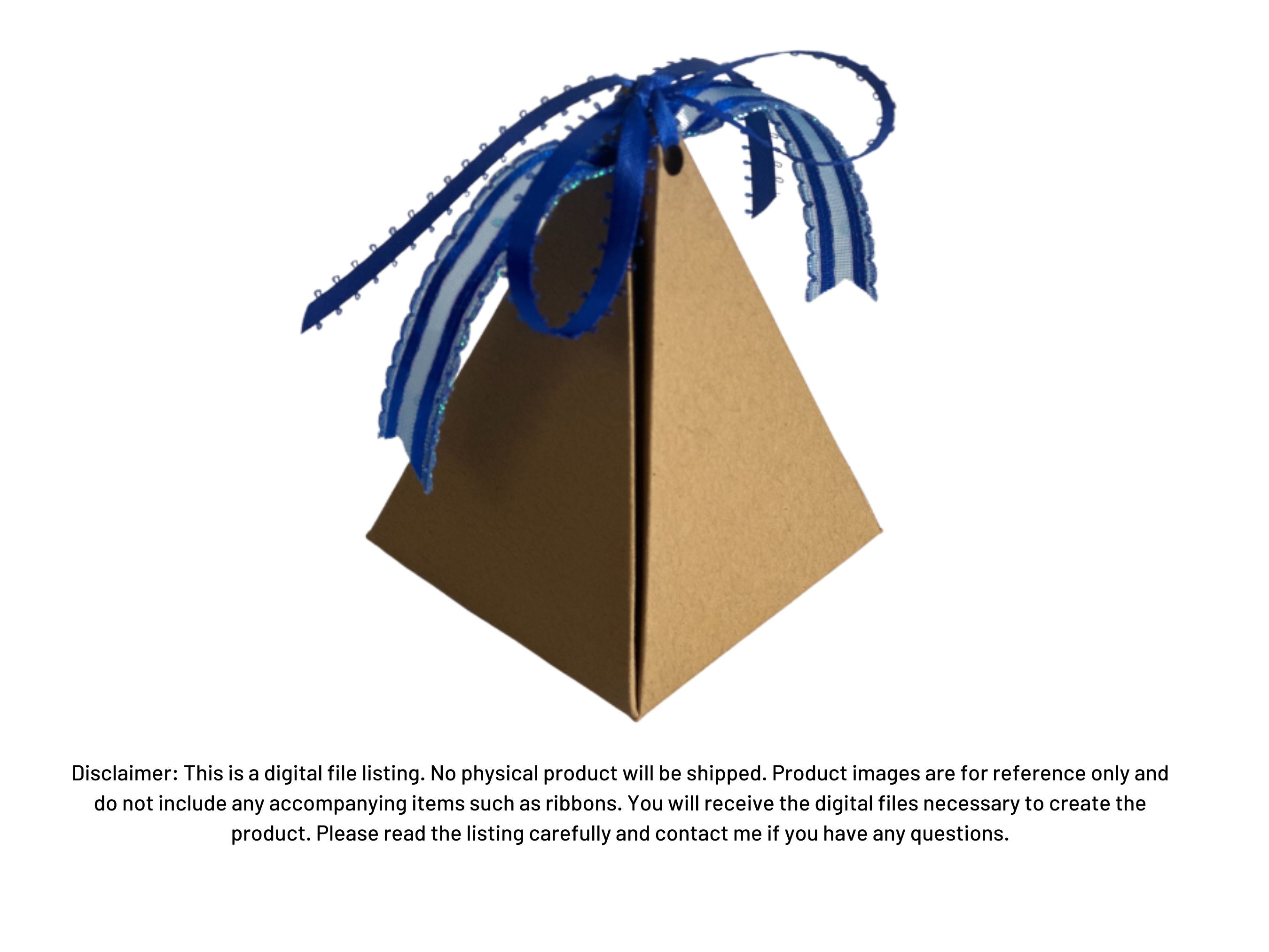 Pyramid Gift Box Template Wedding Favor & Candy Box Template Favor Box