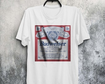 Officially Licensed Budweiser Beer Retro T Shirt