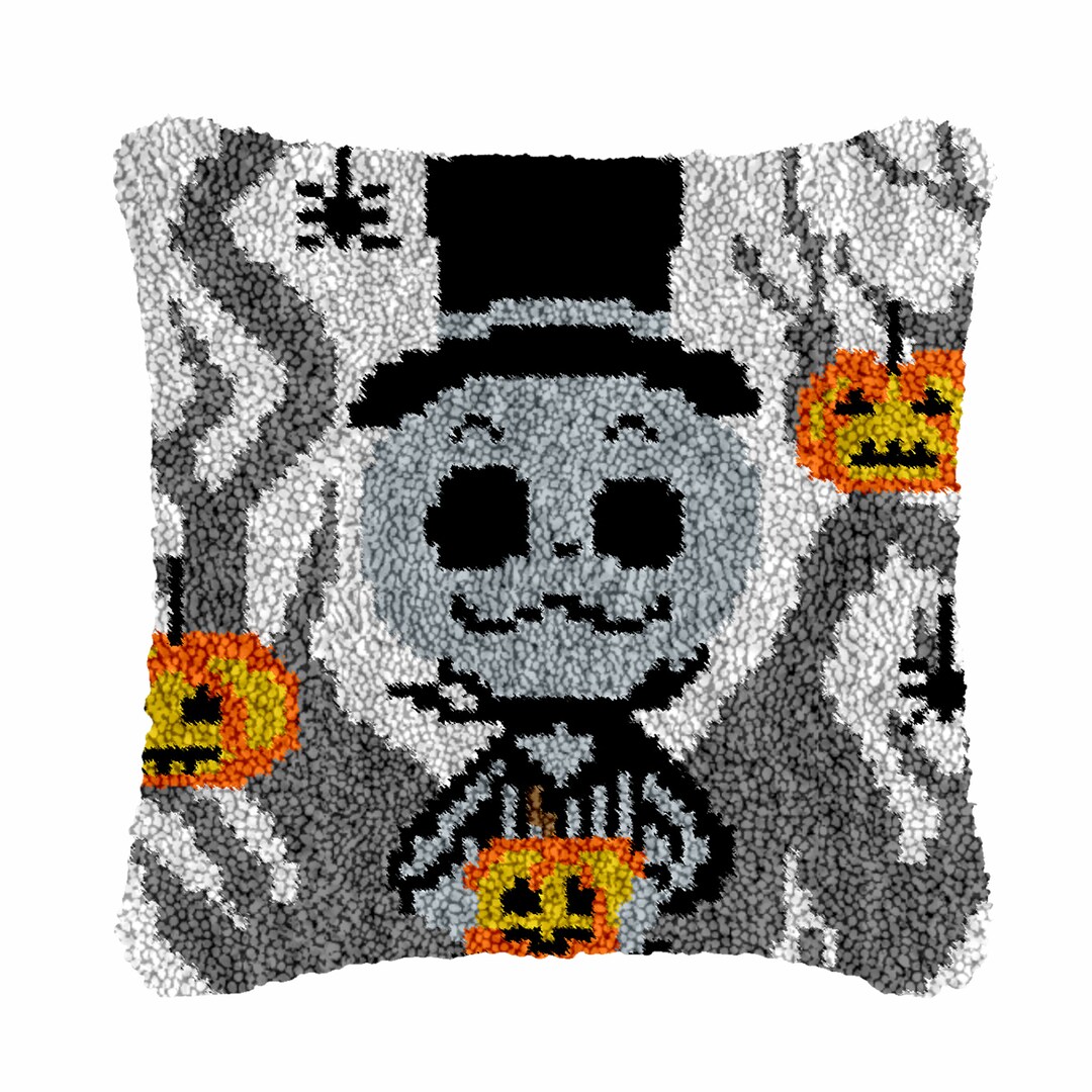 Latch Hook Kit Art Halloween Costumes Embroidered Pillowcase Etsy