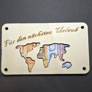 Geldgeschenk Geburtstagsgeschenk Witzig Holztafel Lasergravur
