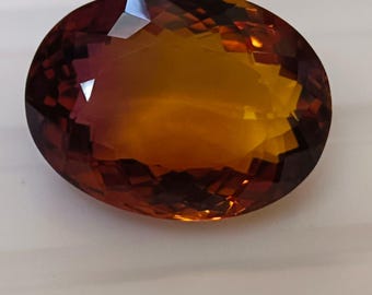 Oval Ametrine Gemstone: Bi-Color Jewelry Stone (22x16.5mm)