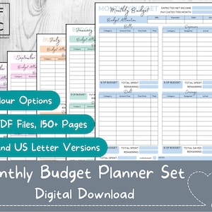 Budget Planner Printable | Digital Budget Planner | Monthly Budget | Budget Tracker | Budget Template | Wage Planner | Paycheck Tracker