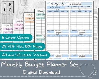 Monthly Budget Printable | Budget Tracker | Budget Planner - Etsy