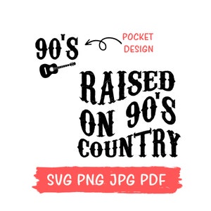 Criado no design country frontal e traseiro dos anos 90 SVG, PNG, Distressed Svg, PNG dos anos 90, Country MusicSvg, CountrySvg dos anos 90