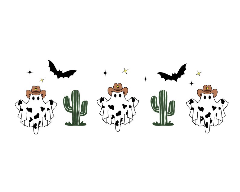 Western Halloween Cow Ghost PNG: Cowboy Sheriff (digital Download) - Etsy