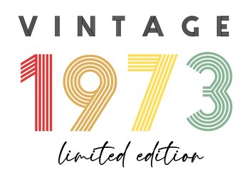 Vintage 1973 Svg Png, 50 cumpleaños Svg, Vintage 50 cumpleaños regalo para mujeres svg, 50 cumpleaños Svg hombres, Retro Svg png, Fiesta de cumpleaños svg