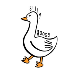 Silly Goose SVG, Silly Goose PNG, Silly Goose Decal, Silly Goose Clipart, Silly Goose, Goose Png, Goose Svg, Funny Goose, Cricut Graphic