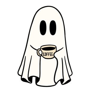 Ghost Coffee Svg, Spooky Coffee SVG PNG, Spooky Season Svg, Fall Coffee Lover Svg, Halloween Party Svg, Halloween Svg, Cute Ghost Svg