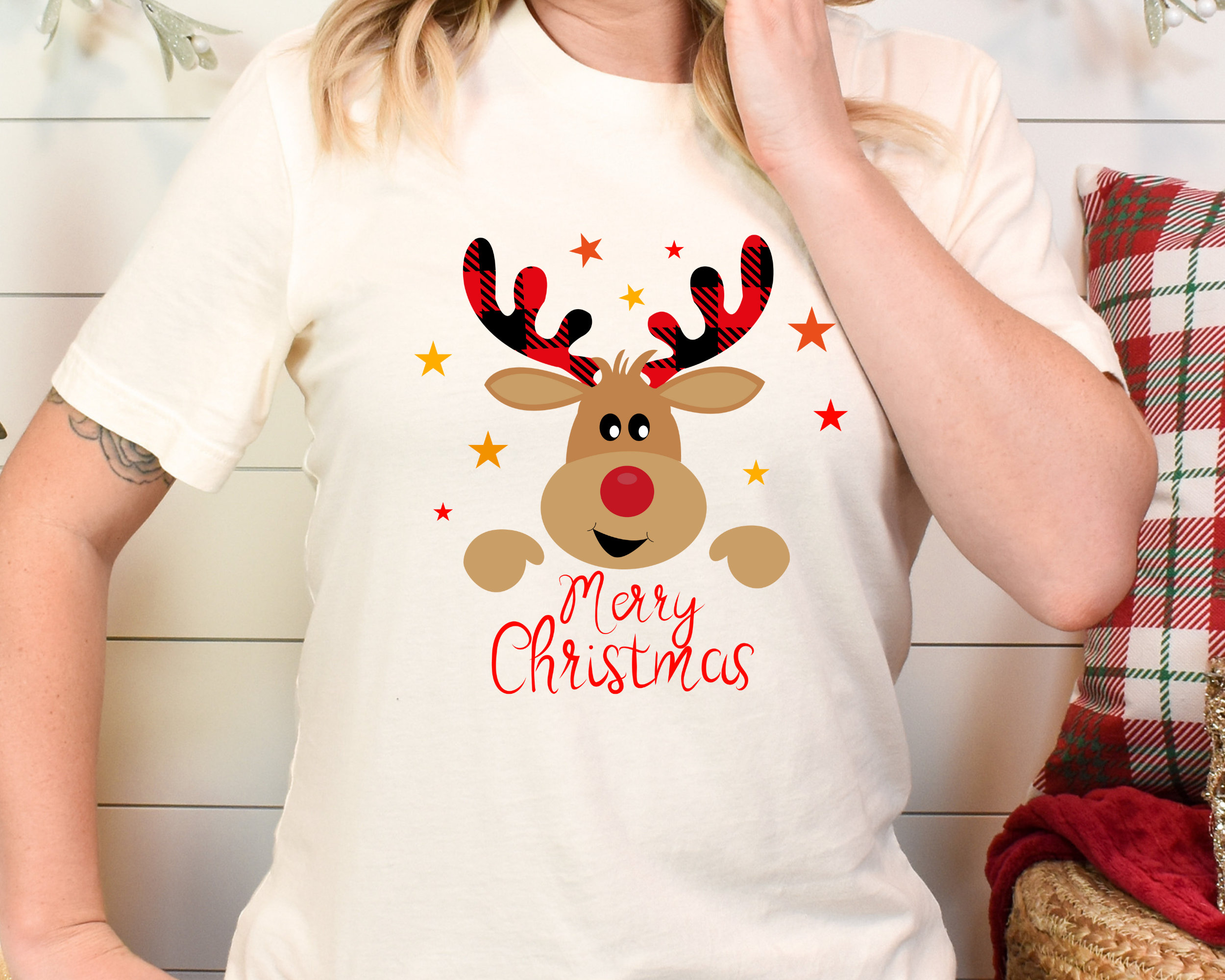 Biglietto Di Natale Con Renna - Biglietti Da Stampare