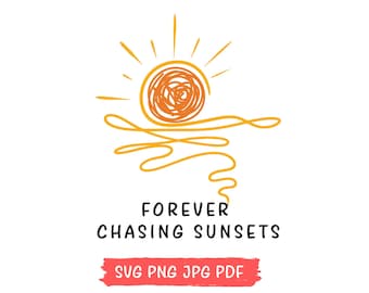 Retro Summer Sunset PNG SVG: Beach Hoodie Design (Digital Download