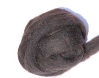 Baby Alpaca Roving 60/40 met geverfde zwarte merino
