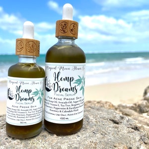 BLOWOUT SALE | Hemp Dreams Facial Serum | Face Serum | Natural Ingredients | Cruelty-Free | Eco-Friendly | Non-Toxic | Acne Prone Skin